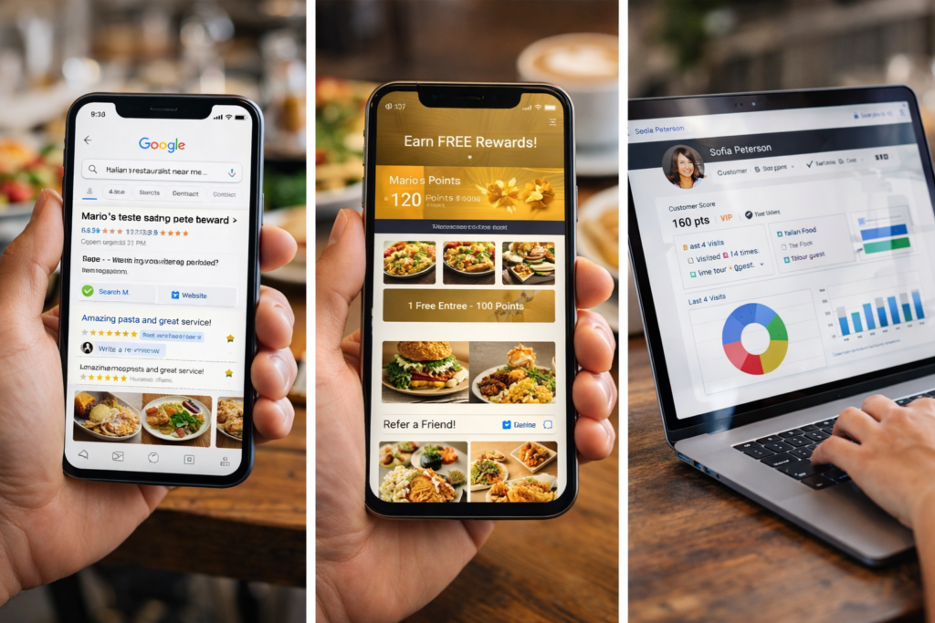 Building restaurant loyalty through reviews and rewards